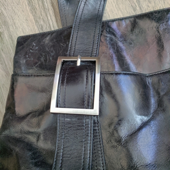 Kenneth Cole New York Black Leather Shoulder Bag - Picture 3 of 13
